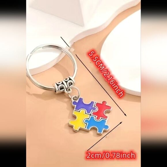 NWT Autism Awareness Keychain - Picture 2 of 2